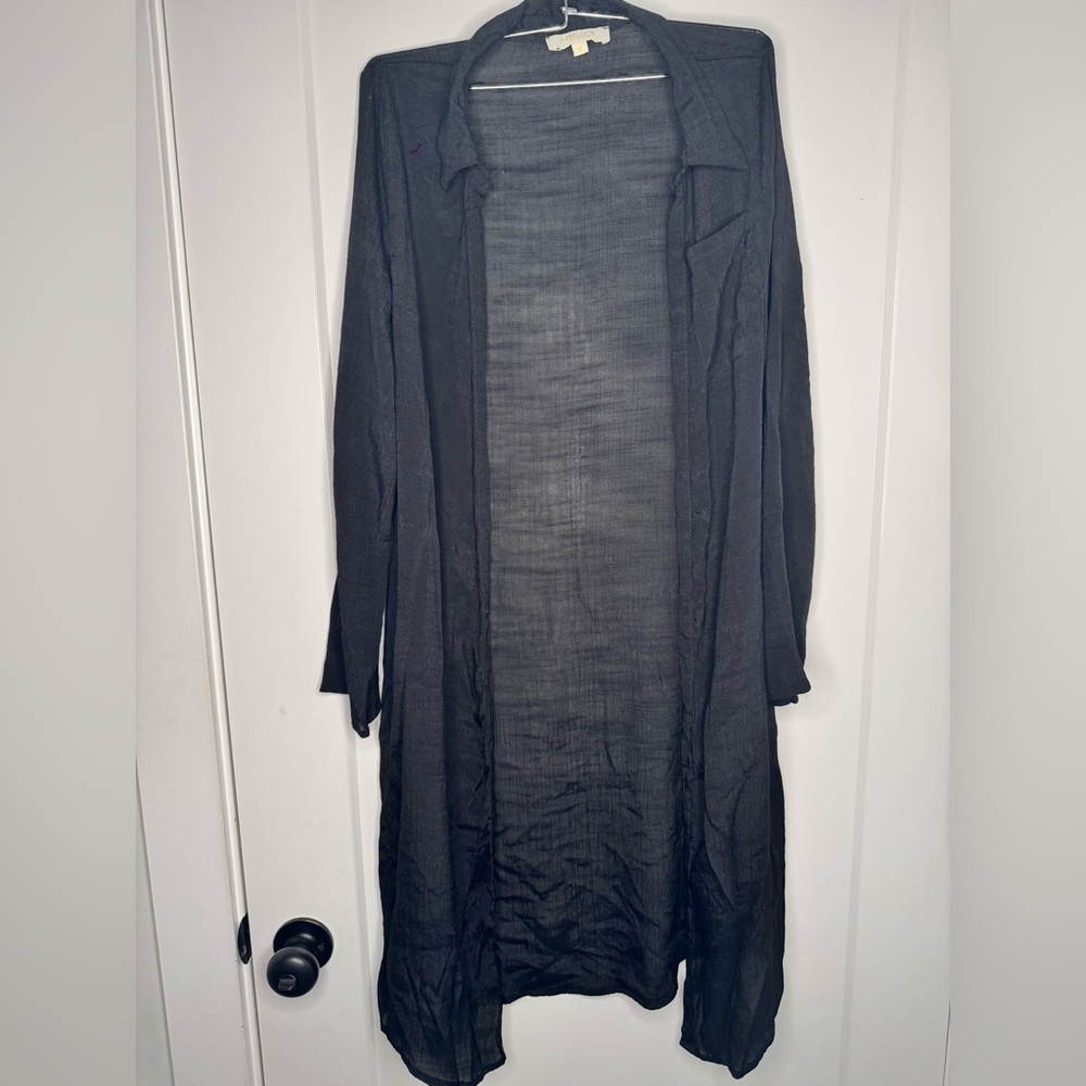 Rebellion Black Duster Sheer Cardigan